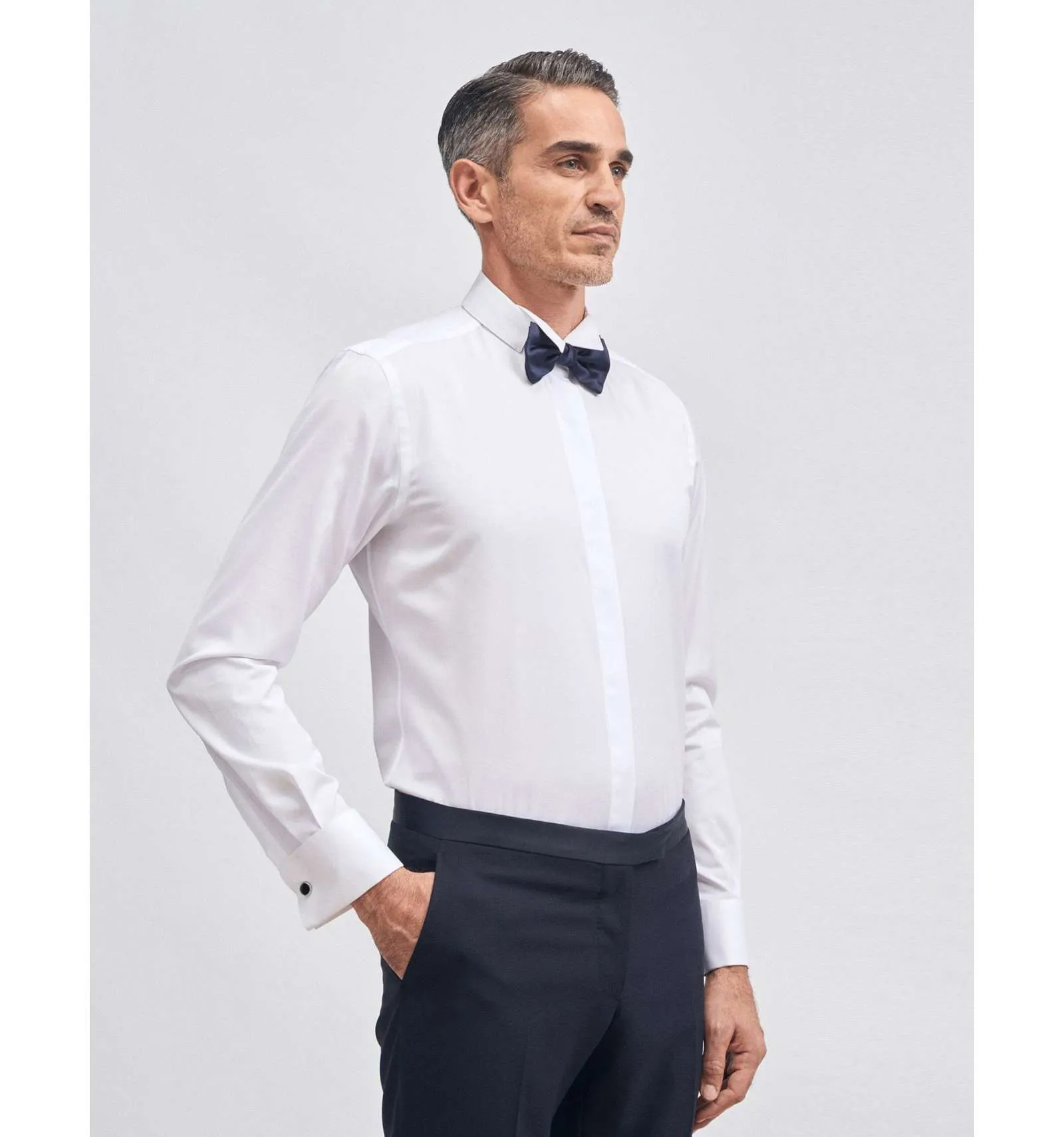XACUS uomo camicia collo diplomatico bianco tailor fit 11231.001 546ML