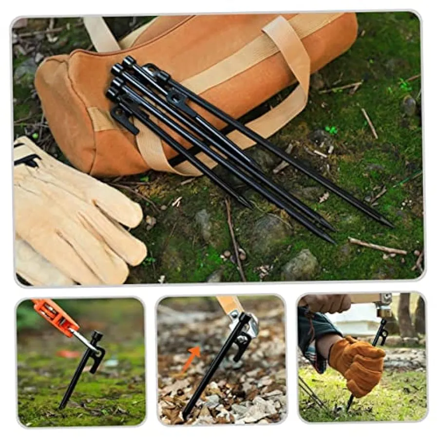 YARNOW 1 Set Ghisa Paletti Per Decorazioni Esterne Paletti Metallici Pali Da Giardino Per Decorazioni Per Tende Punte Della Tend